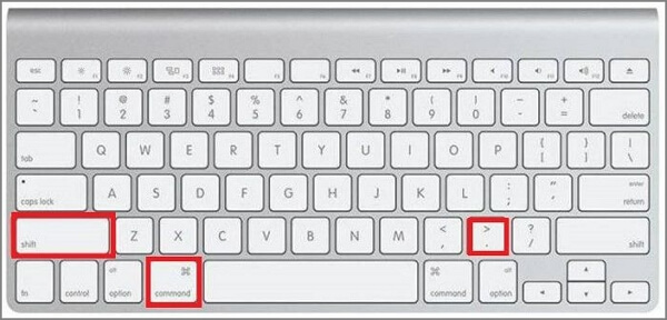 Mac 단축키를 사용하여 파일 숨기기