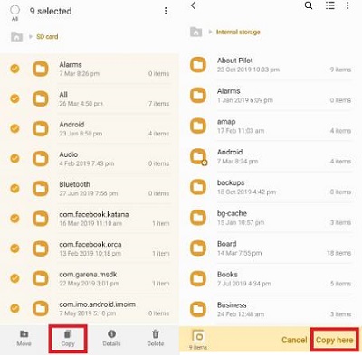SD 메모리 카드를 사용하여 데이터 검색