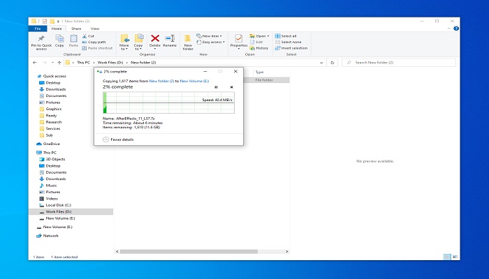 Windows에서 수동으로 파일을 백업하는 방법 2단계