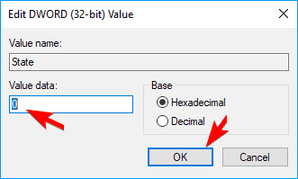 값 데이터 변경