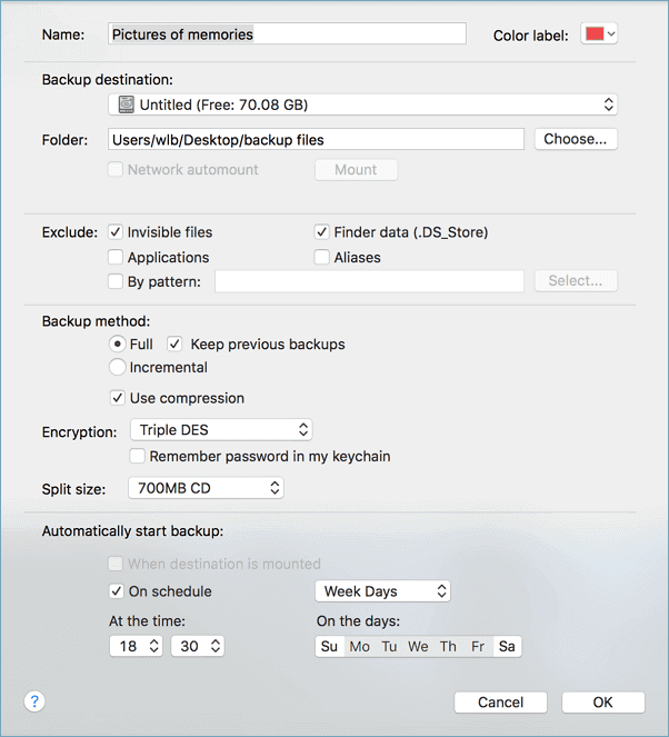 아카이브 백업 생성 3