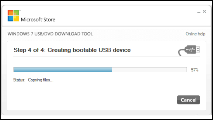 부팅 가능한 USB 생성