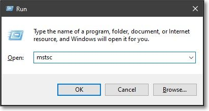 실행 명령을 실행