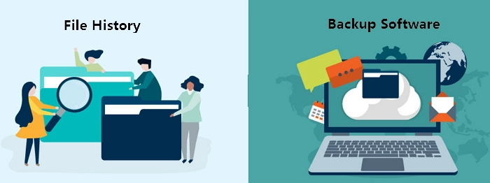 파일 기록 대 백업 소프트웨어