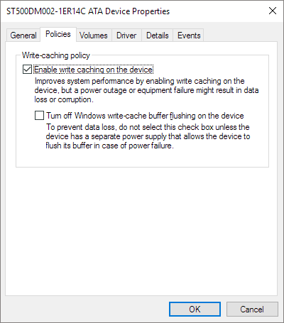 장치 관리자에서 이동식으로 표시되는 내부 하드 드라이브 수정