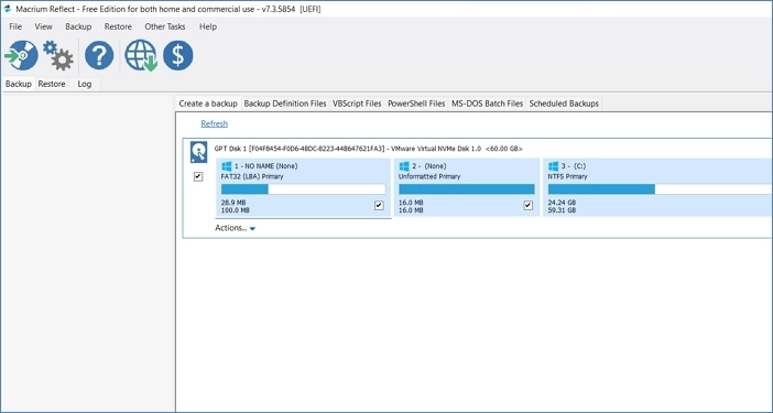 마크리움 리플렉트 - 윈도우용 타임머신 대안