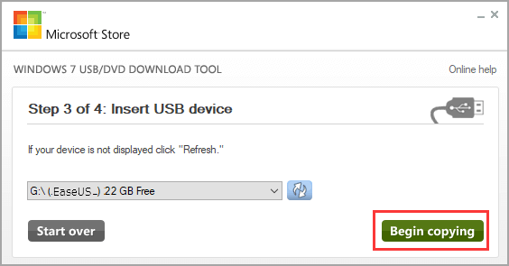 USB 드라이브를 삽입
