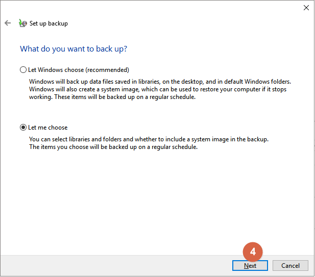 무엇을 백업하시겠습니까?