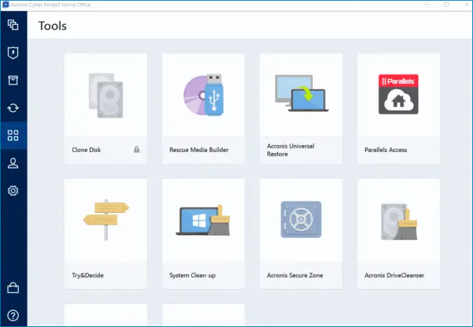 Acronis Cyber Protect Office 홈