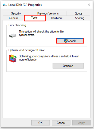 오류 확인 섹션