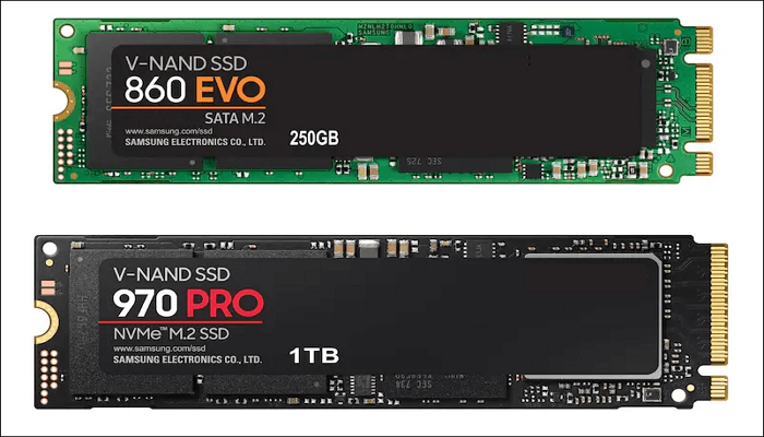sata ssd 대 nvme ssd