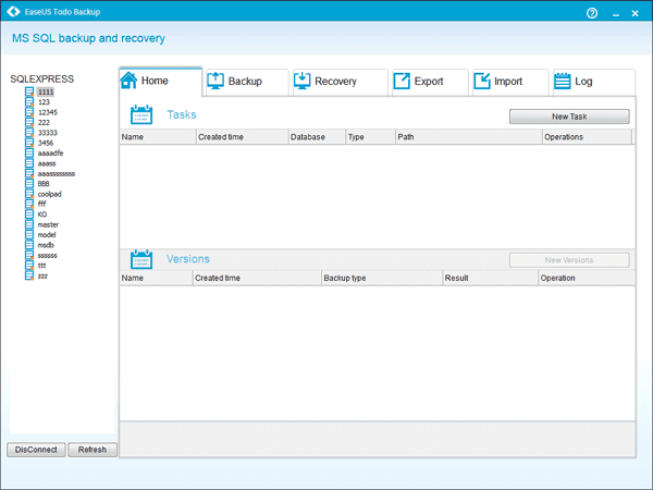 EaseUS Todo Backup으로 SQL 백업