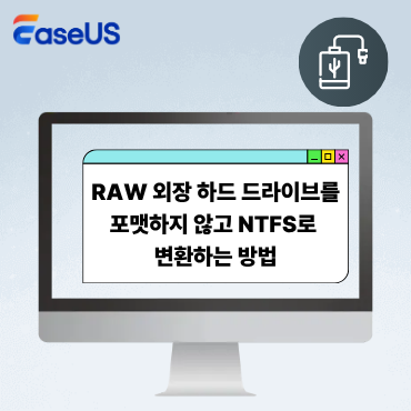 RAW 외장 하드 드라이브를 포맷하지 않고 NTFS로 변환하는 방법