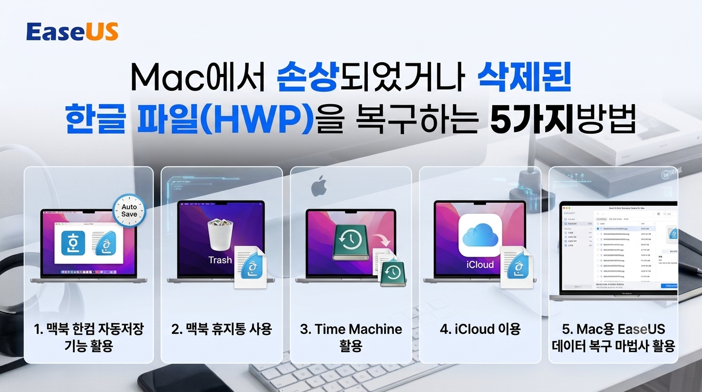 맥북에서 손상되었거나 삭제한 한글 파일을 복구하는 방법