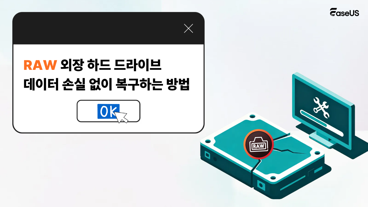 RAW 외장 하드 드라이브  데이터 손실 없이 복구하는 방법