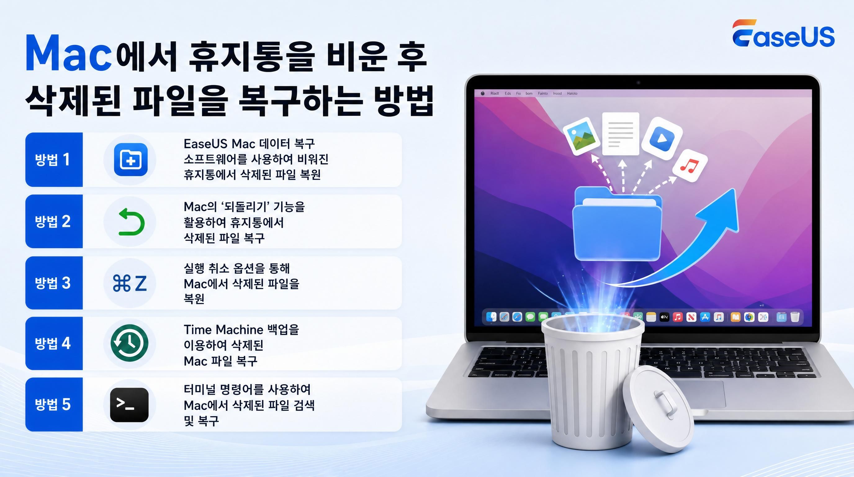 Mac 휴지통 비우기 후 파일 복구 방법