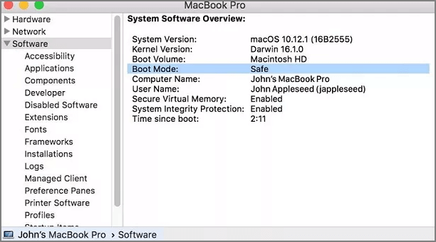 Mac을 안전 모드로 부팅