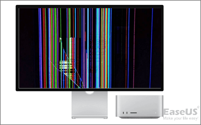 화면이 깨진 맥