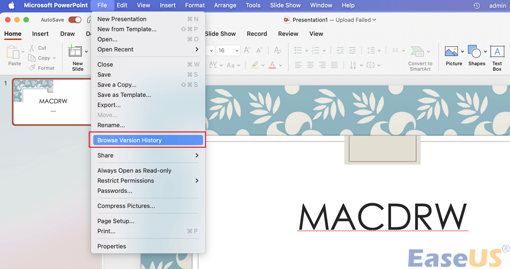 버전 기록 찾아보기
