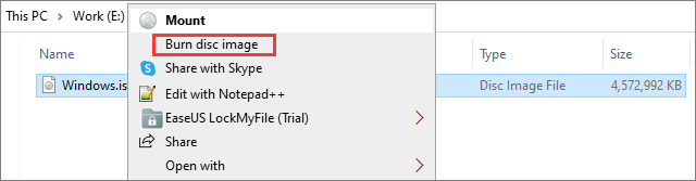 ISO 이미지 굽기