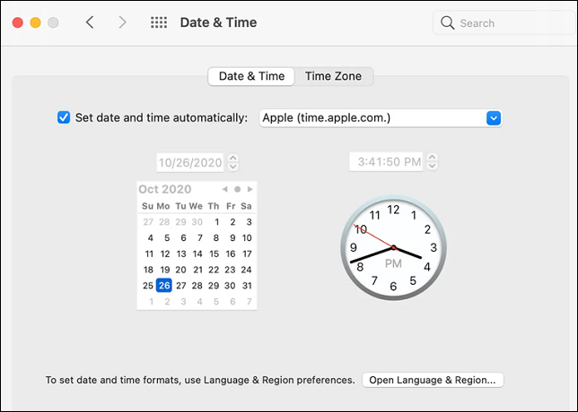 날짜 및 시간 설정 변경
