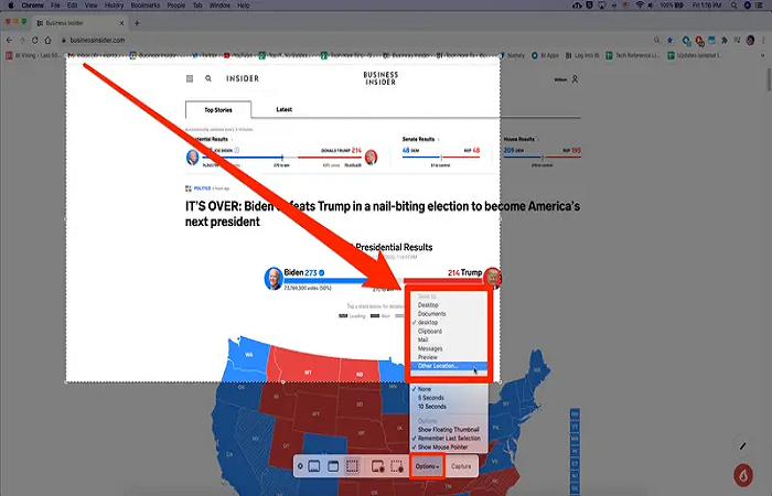 Mac에서 스크린샷 위치 변경
