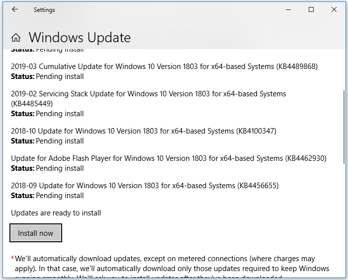 Windows 업데이트 확인