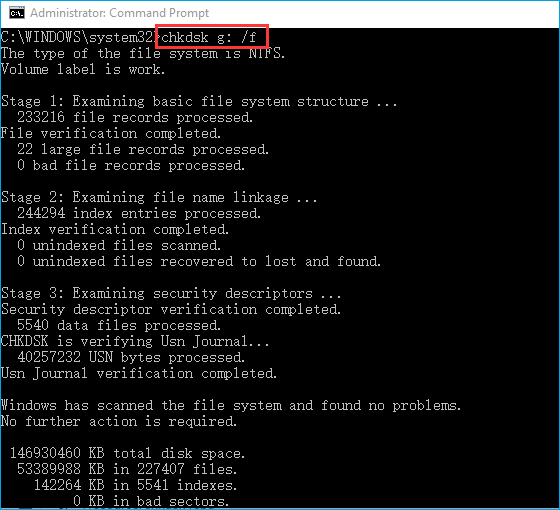 chkdsk-f-command