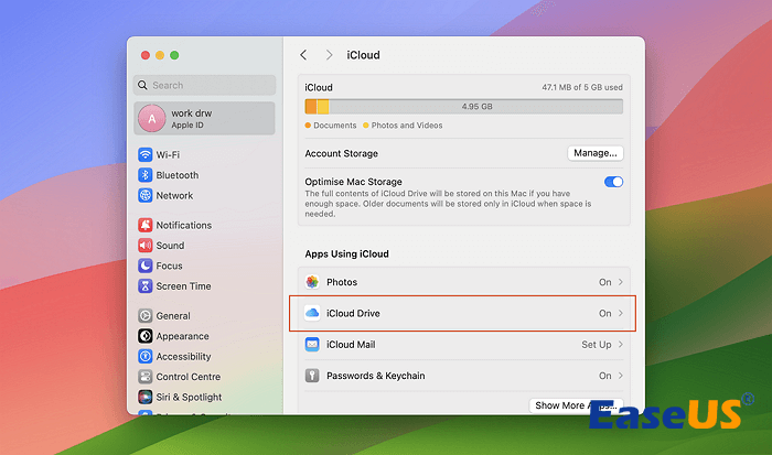 iCloud 드라이브 활성화