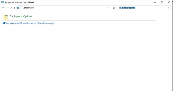 파일 탐색기 옵션을 클릭하세요