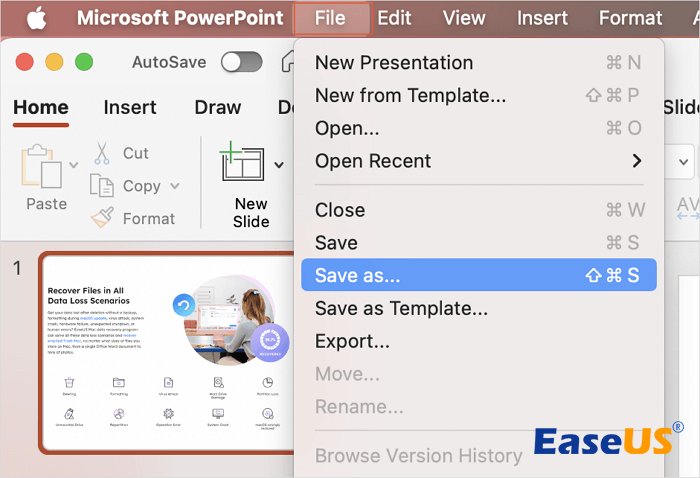 다른 이름으로 저장을 클릭하세요