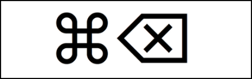 명령 버튼과 삭제 버튼을 누르세요