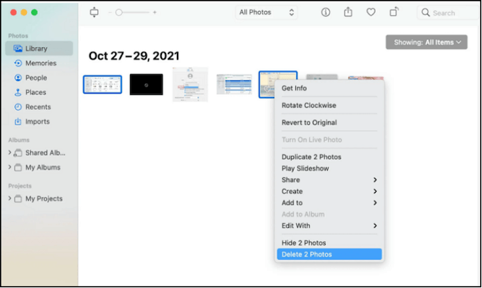 삭제할 사진을 선택하세요