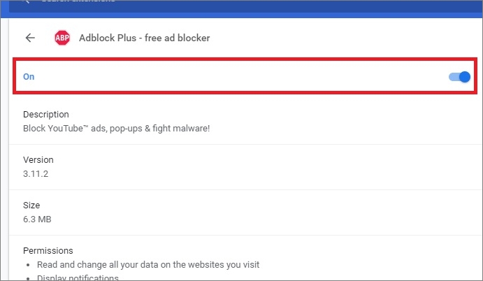 크롬 확장 프로그램 비활성화