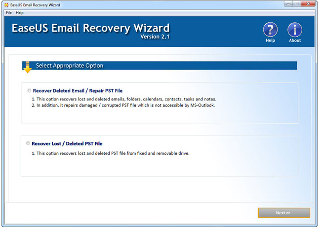 easeus 이메일 데이터 복구 마법사 - PC를 위한 최고의 파일 복구 소프트웨어