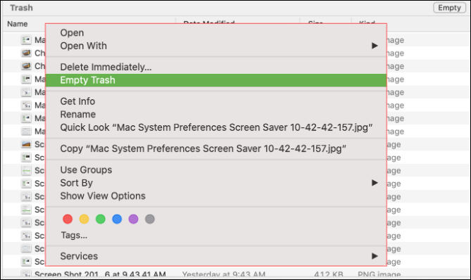 쓰레기통을 비우다
