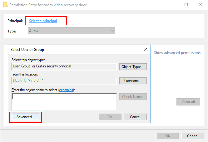 Word에 대한 권한을 얻기 위해 설정