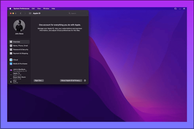 로그아웃 옵션을 누르세요
