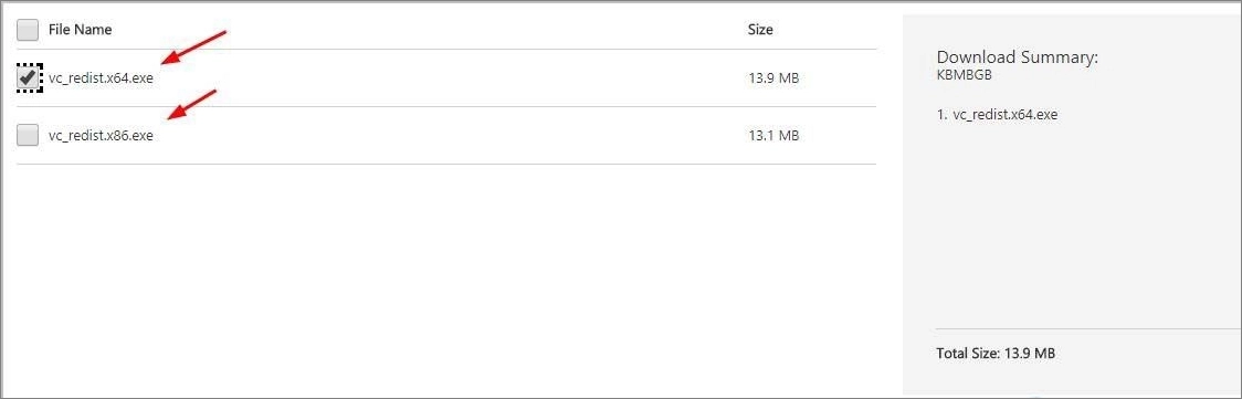 파일 크기 선택