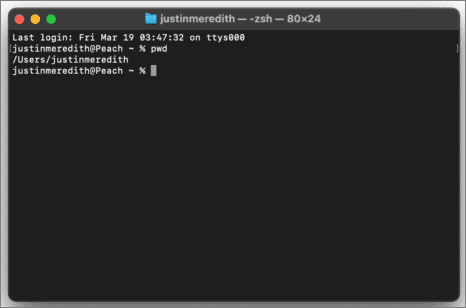 Mac 터미널 PWD 명령