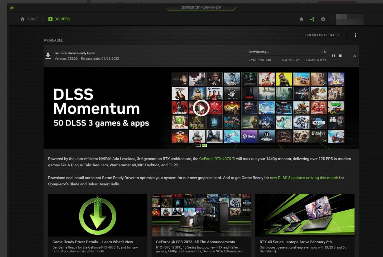 드라이버 업데이트