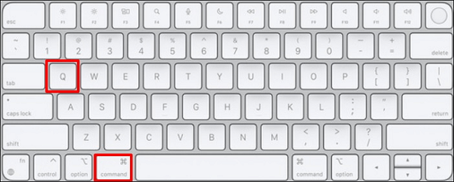 Command + Q를 동시에 누르세요