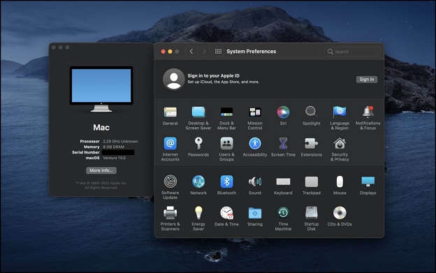 보안 및 개인 정보 보호를 클릭하세요