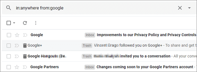 Gmail에서 삭제 된 이메일 복구2