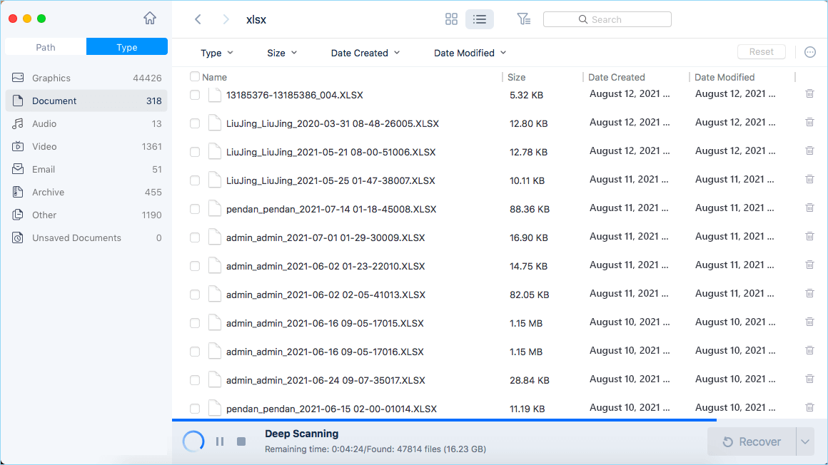 맥 엑셀 파일 복구 방법2