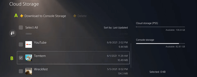 클라우드에서 PS5 게임 데이터 복구 - 2