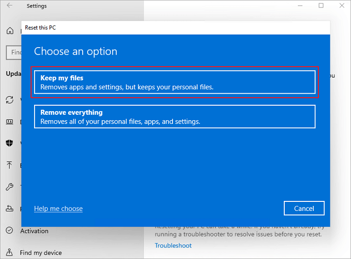 윈도우 OS 재설정