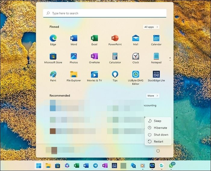 윈도우 PC를 다시 시작