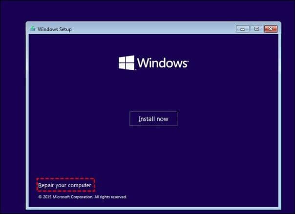 이전 날짜로 복원하려면 컴퓨터를 복구 모드로 부팅