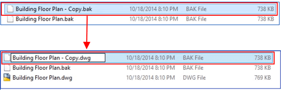 bak-file에서 잃어버린 autocad 파일 복원2